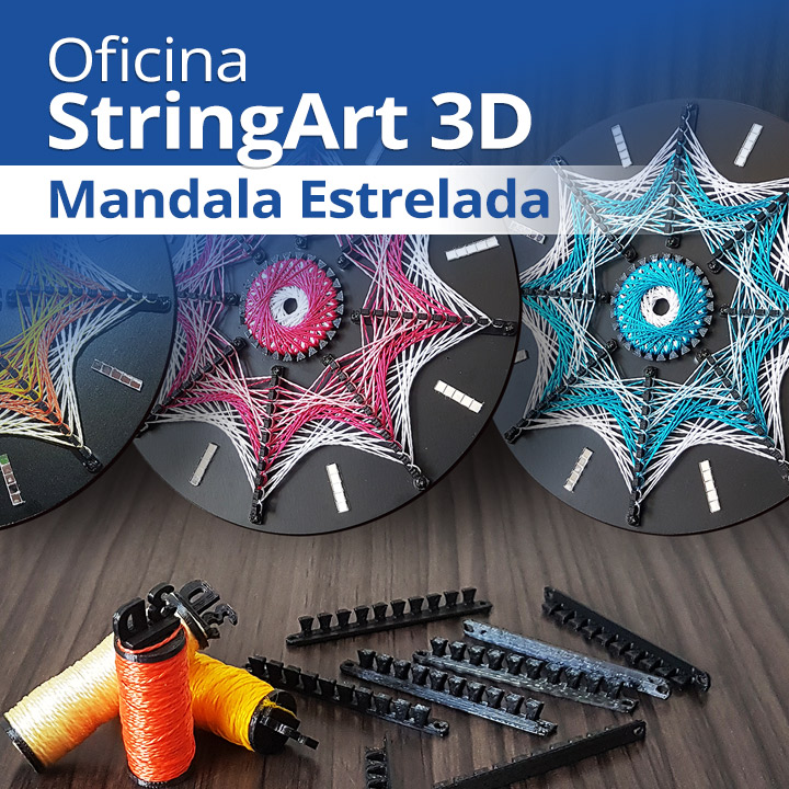 Oficina StringArt 3D (Sem Pregos) - Mandala Estrelada - Tecnologias e Artes (Lucas Lopes)